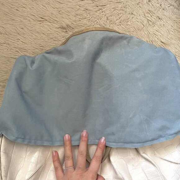 Brahmin White Elizabeth Grotto Croc Leather Handbag - Large - Picture 5 of 11